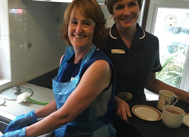 Elaine With Nurse  Carole  Hildreth